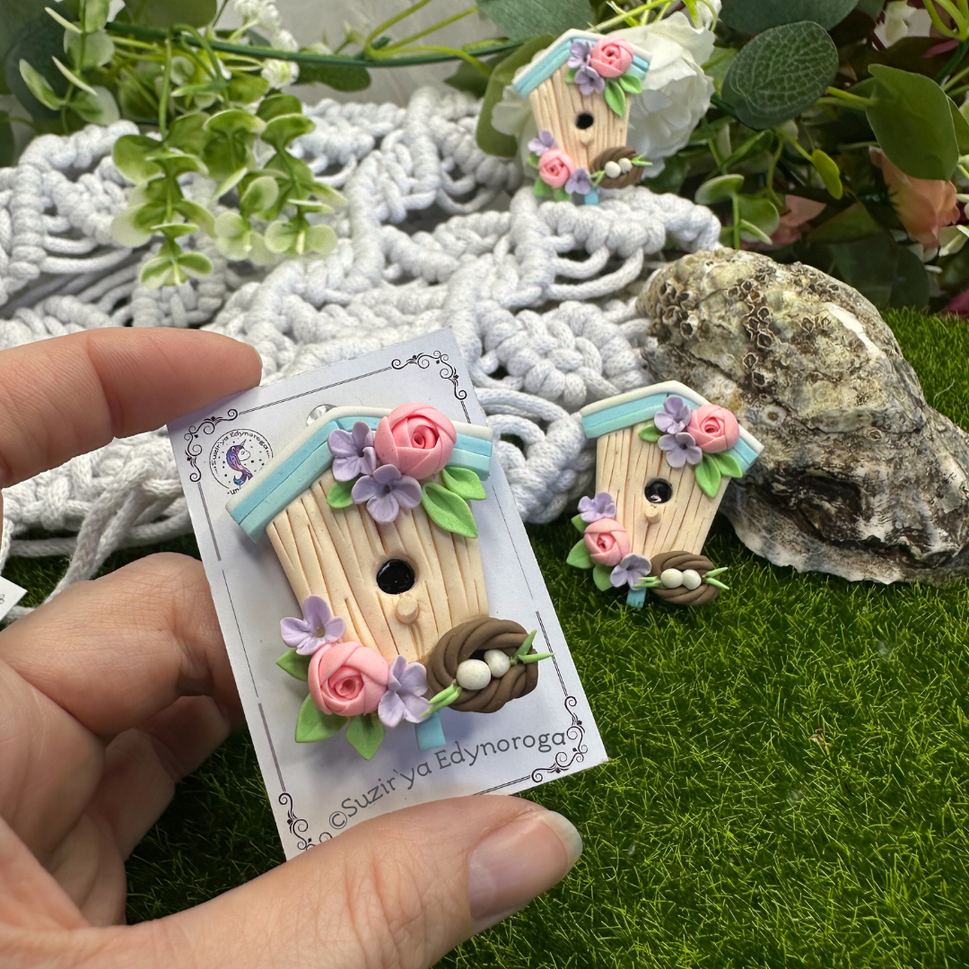 Магніт-тримач для голок “Шпаківня з гніздечком ” (арт. 156)