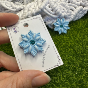 Магніт-тримач для голок “Сніжинка блакитна” (арт. 169)